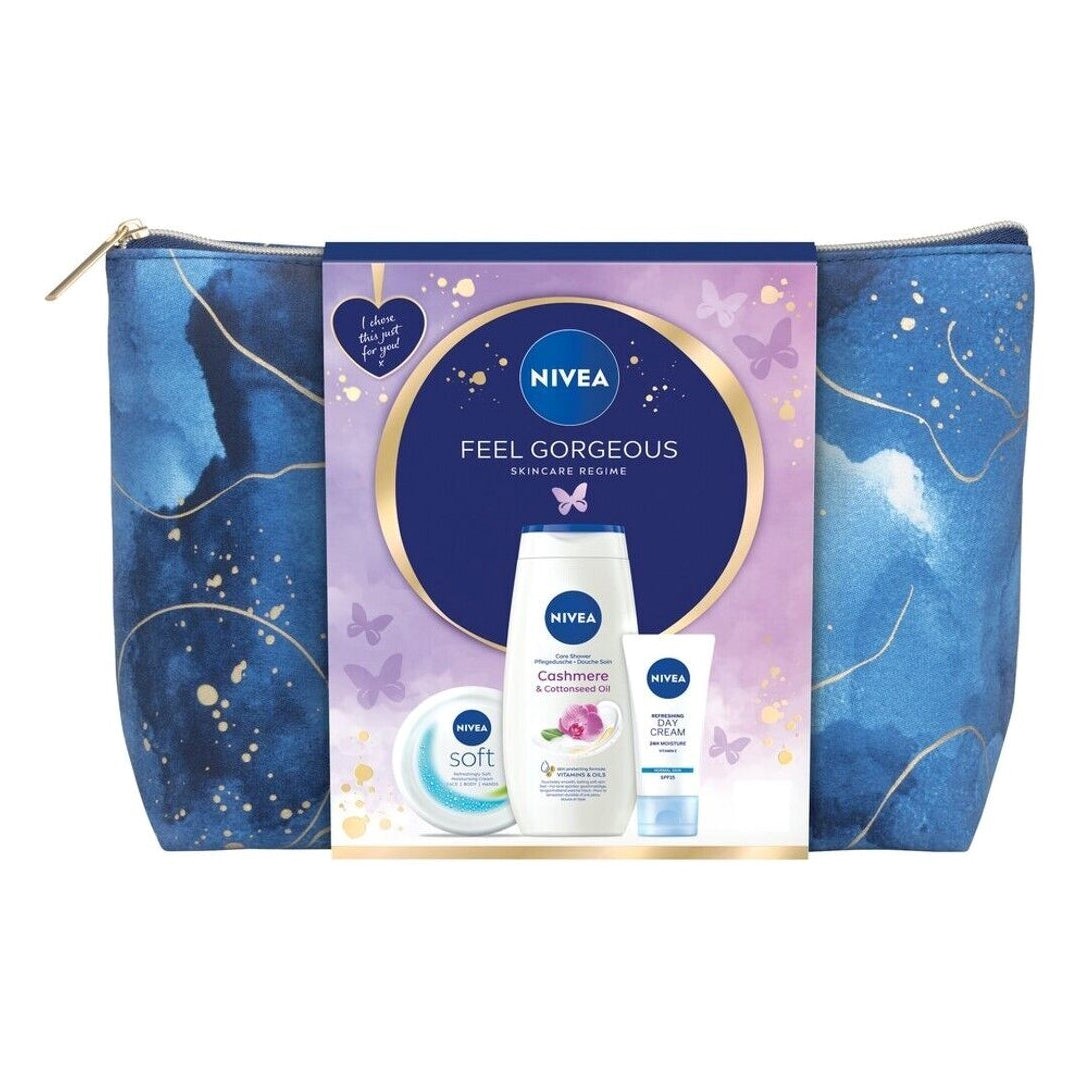 NIVEA FEEL GORGEOUS 4pce BAG SET