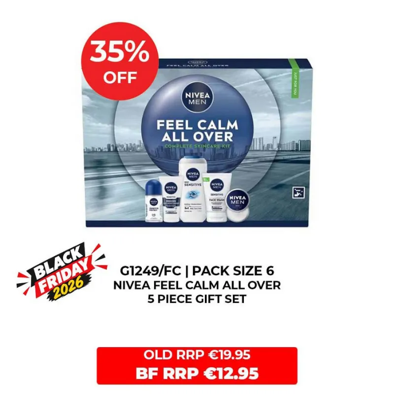 NIVEA FEEL CALM ALL OVER MENS 5pce GIFT SET***blk friday 26