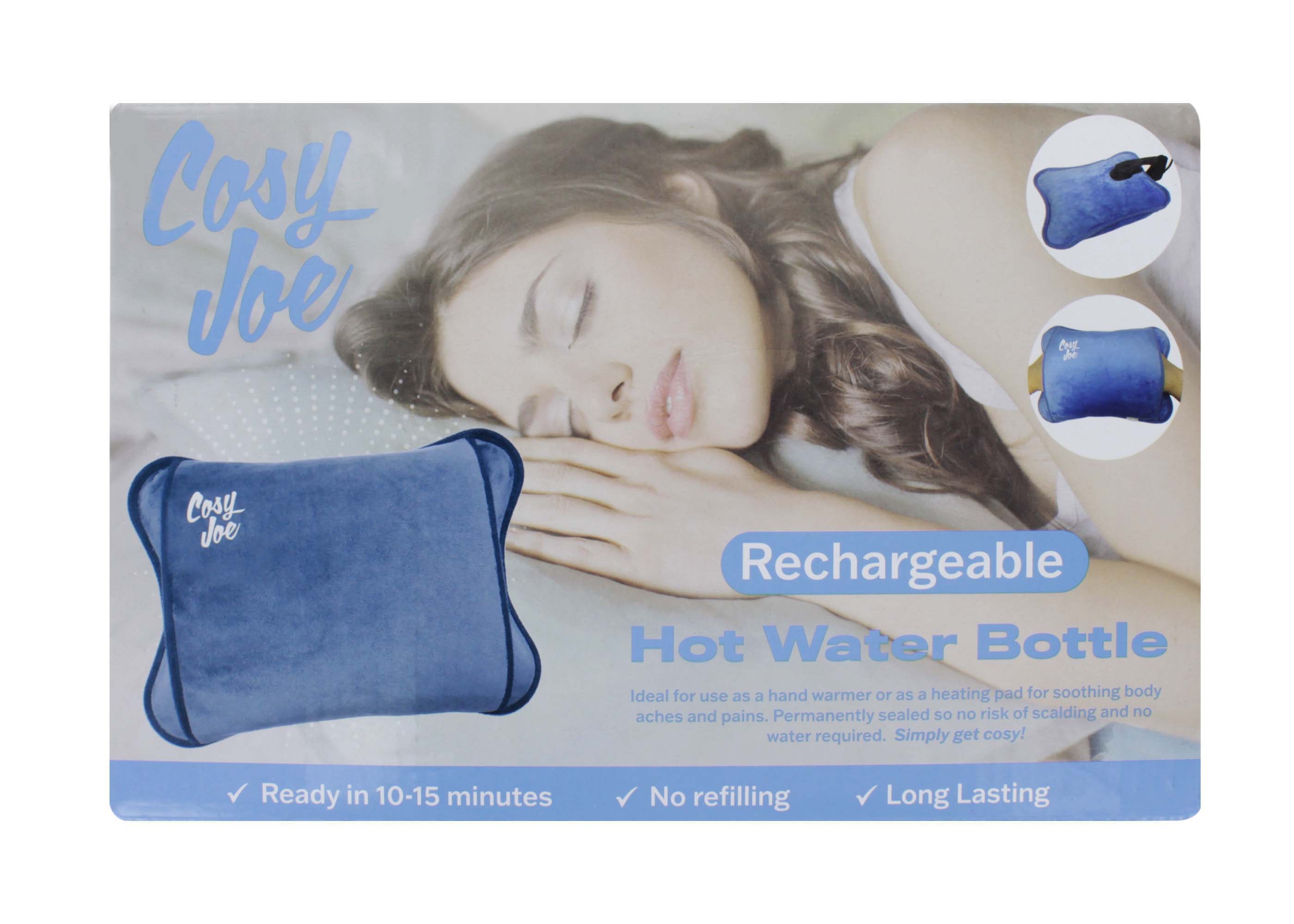 COSY JOE ELECTRIC HOT WATER BOTTLE blue