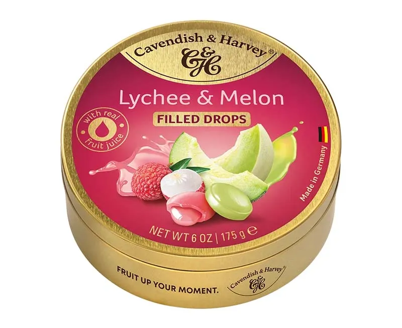 CAVENDISH & HARVEY LYCHEE & MELON DROPS 175g