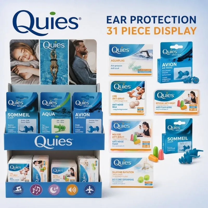 QUIES EAR PROTECTION 31 PIECE DISPLAY