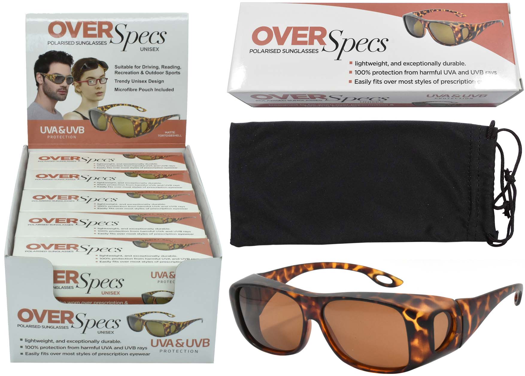 OVERSPECS SUNGLASSES MATTE TORT x10