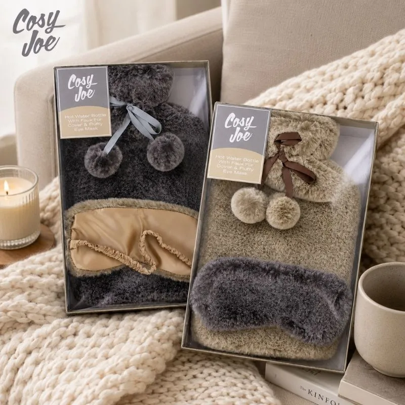 COSY JOE HOT WATER BOTTLE & EYE MASK SET***special
