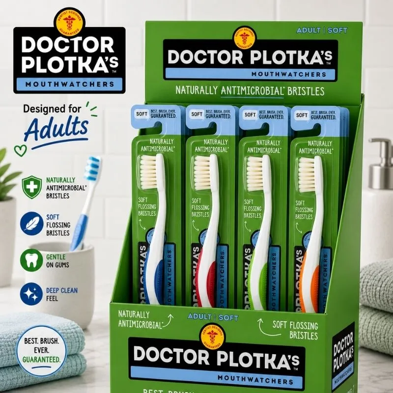 DR PLOTKA (MOUTHWATCHERS) ADULT TOOTHBRUSH x 20