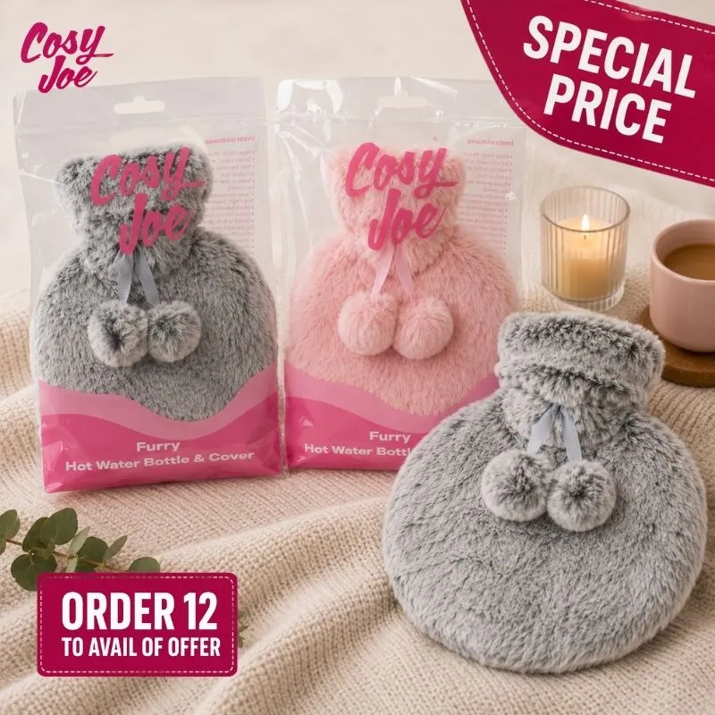 COSY JOE ROUND COVERED HOT WATER BOTTLE 1L***special