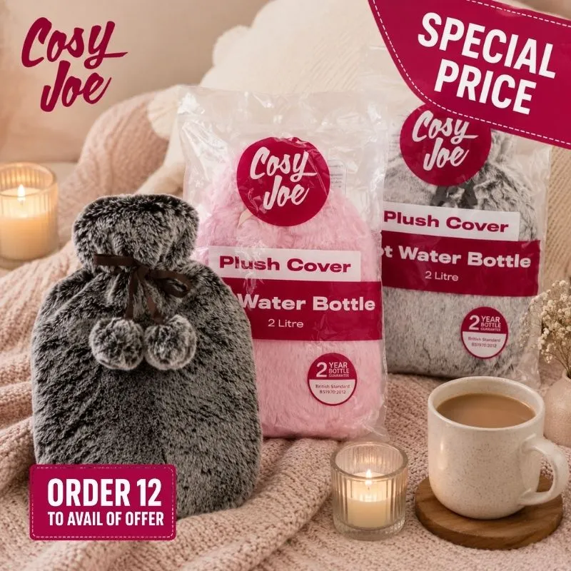 COSY JOE PLUSH COVERED HOT WATER BOTTLE****special