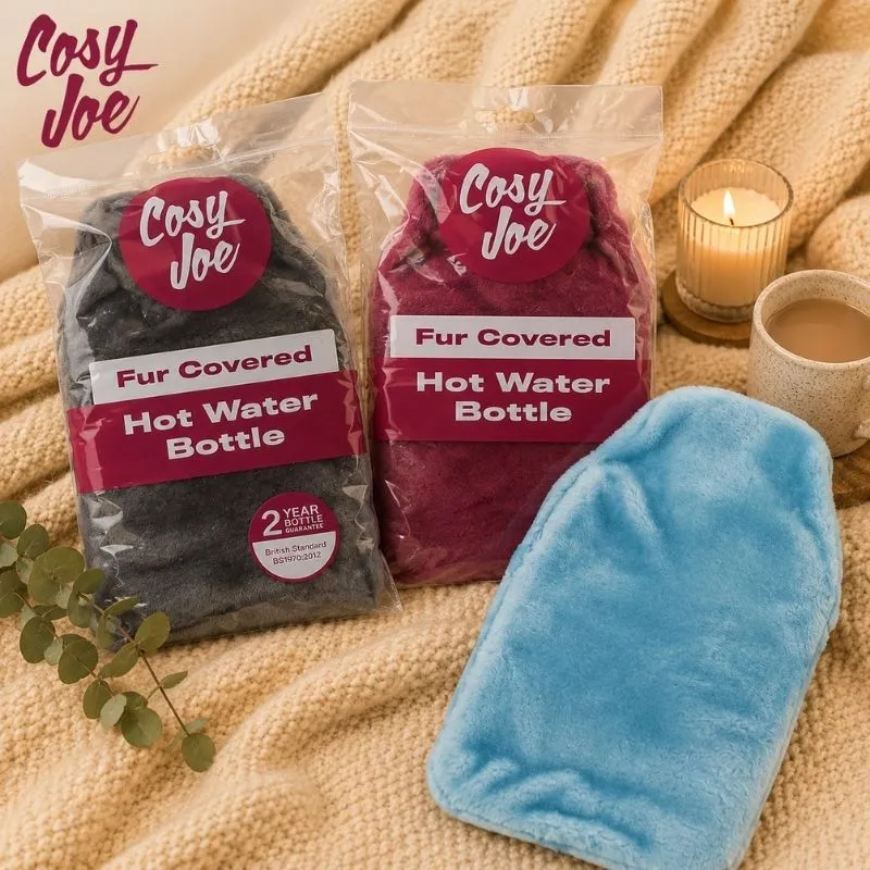 COSY JOE FUR COVERED HOT WATER BOTTLE 2ltr