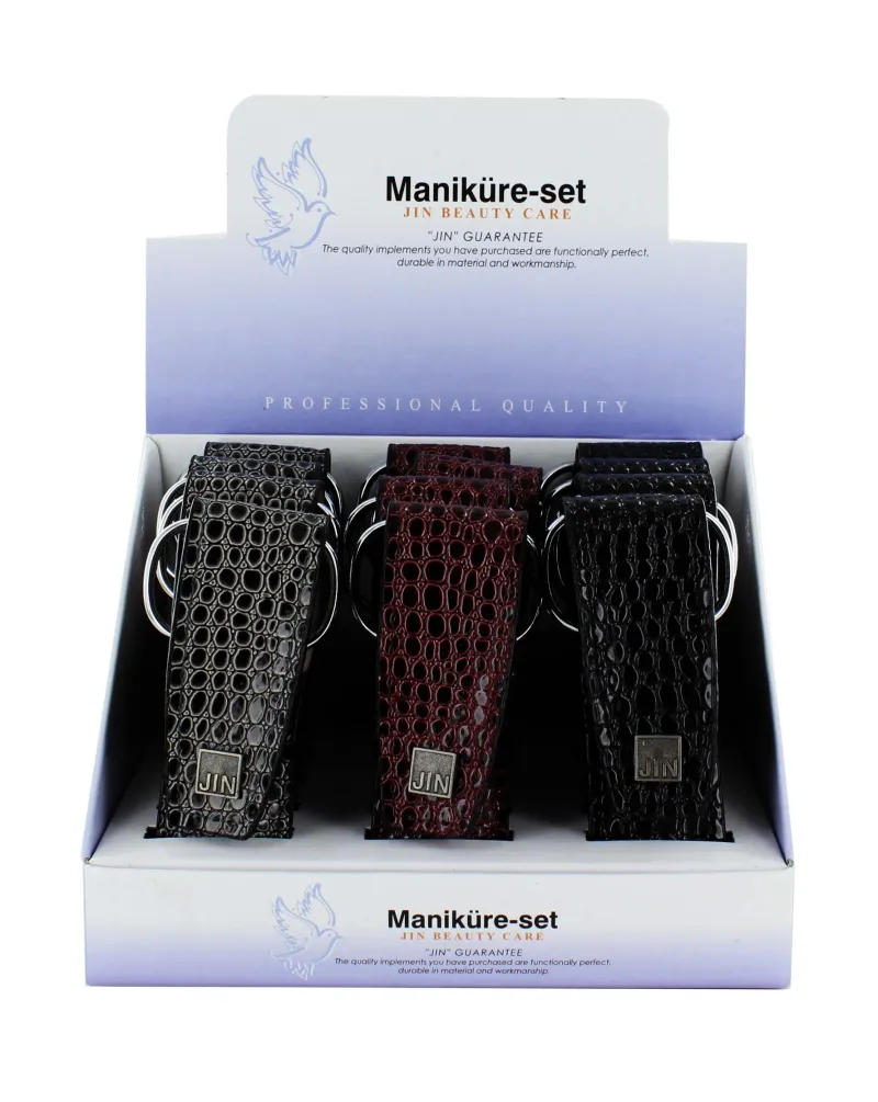 BUTTON CLASP SLIMLINE MANICURE SET x12