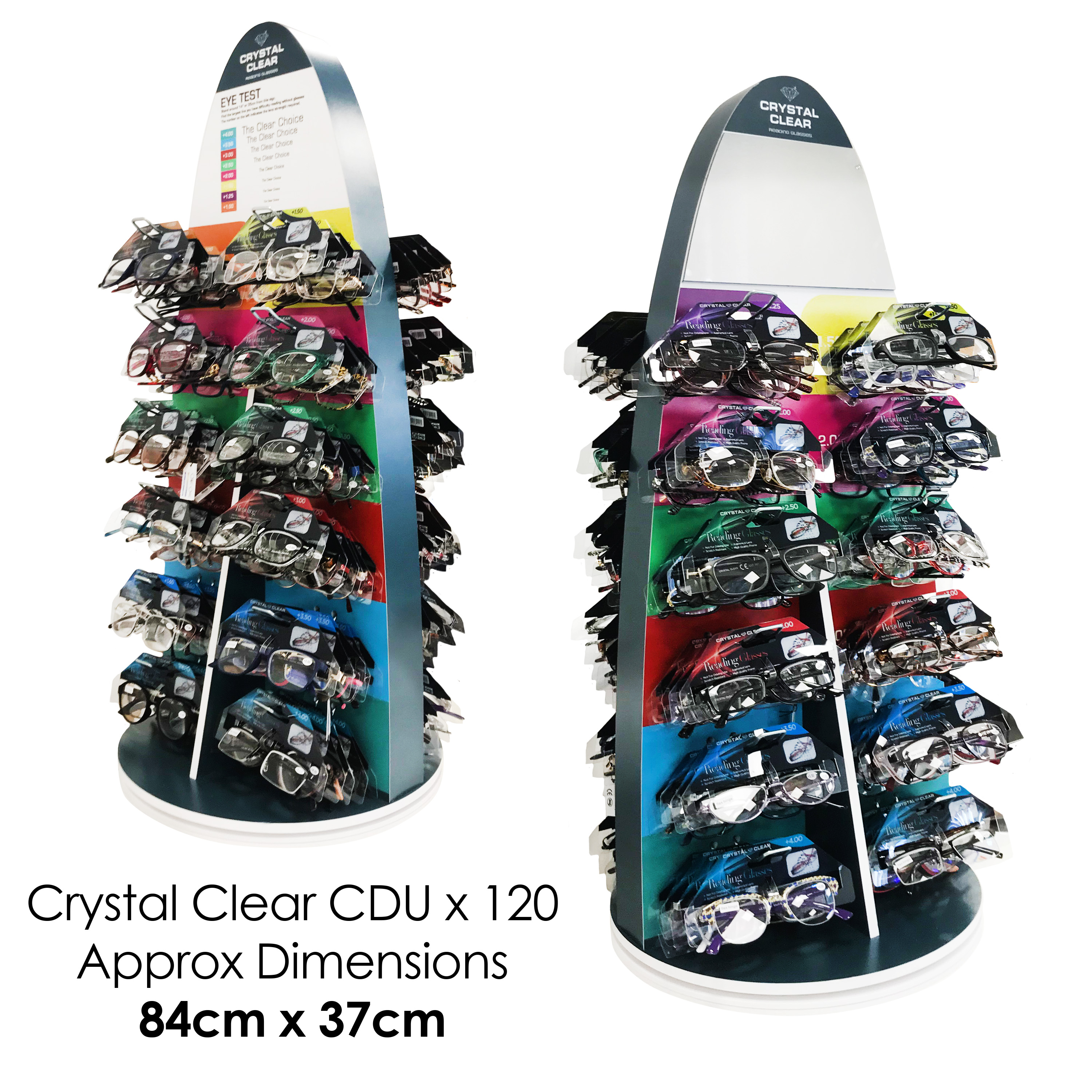 CRYSTAL CLEAR CDU                  READING GLASSES X 120