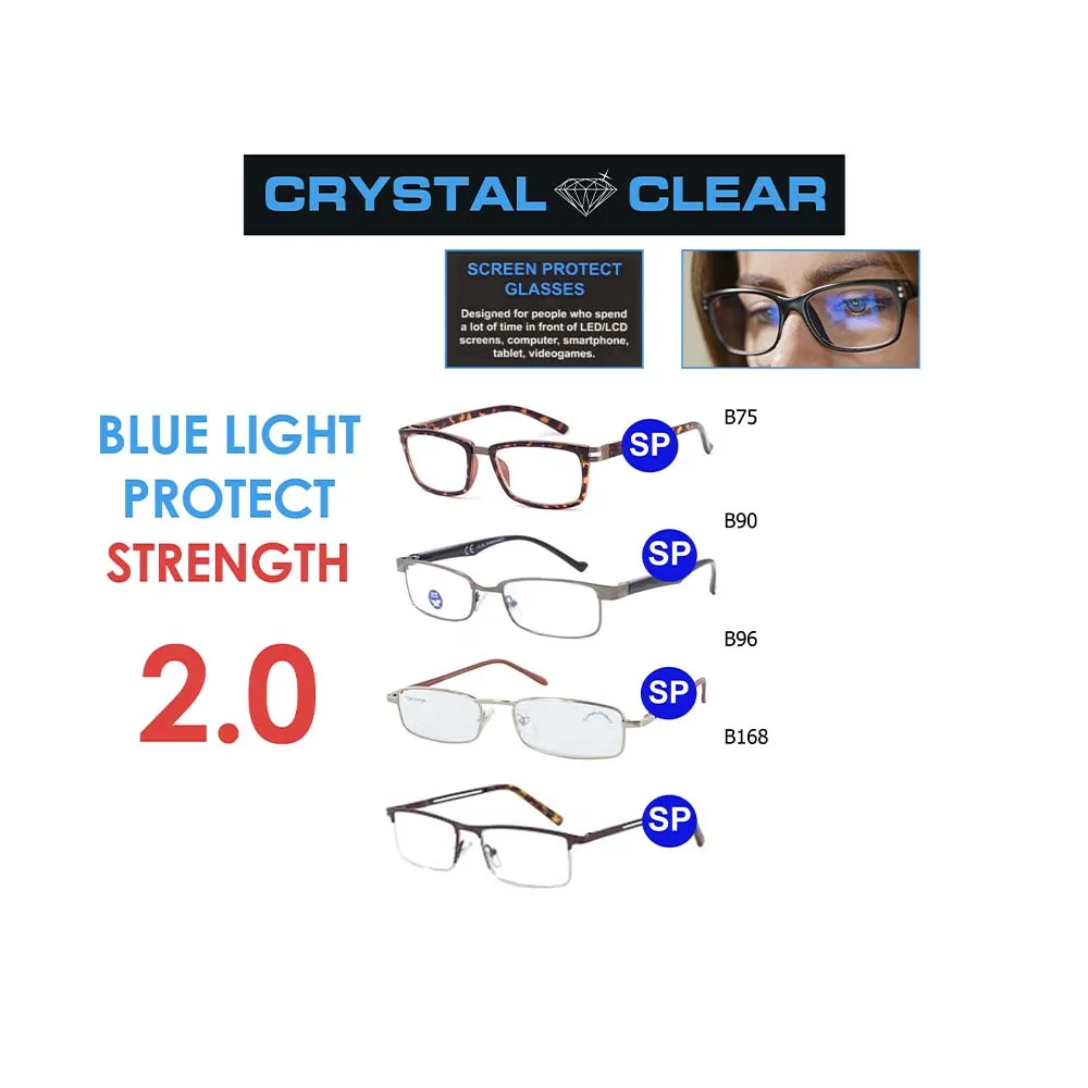 CRYSTAL CLEAR READERS BLUE light protect glasses 2.0