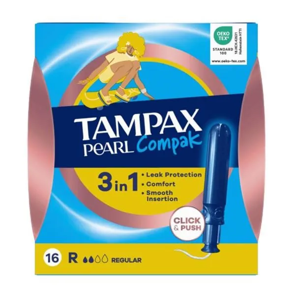 TAMPAX COMPAK PEARL REGULAR 16s