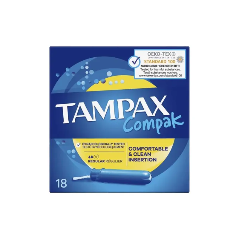 TAMPAX COMPAK REGULAR 18s