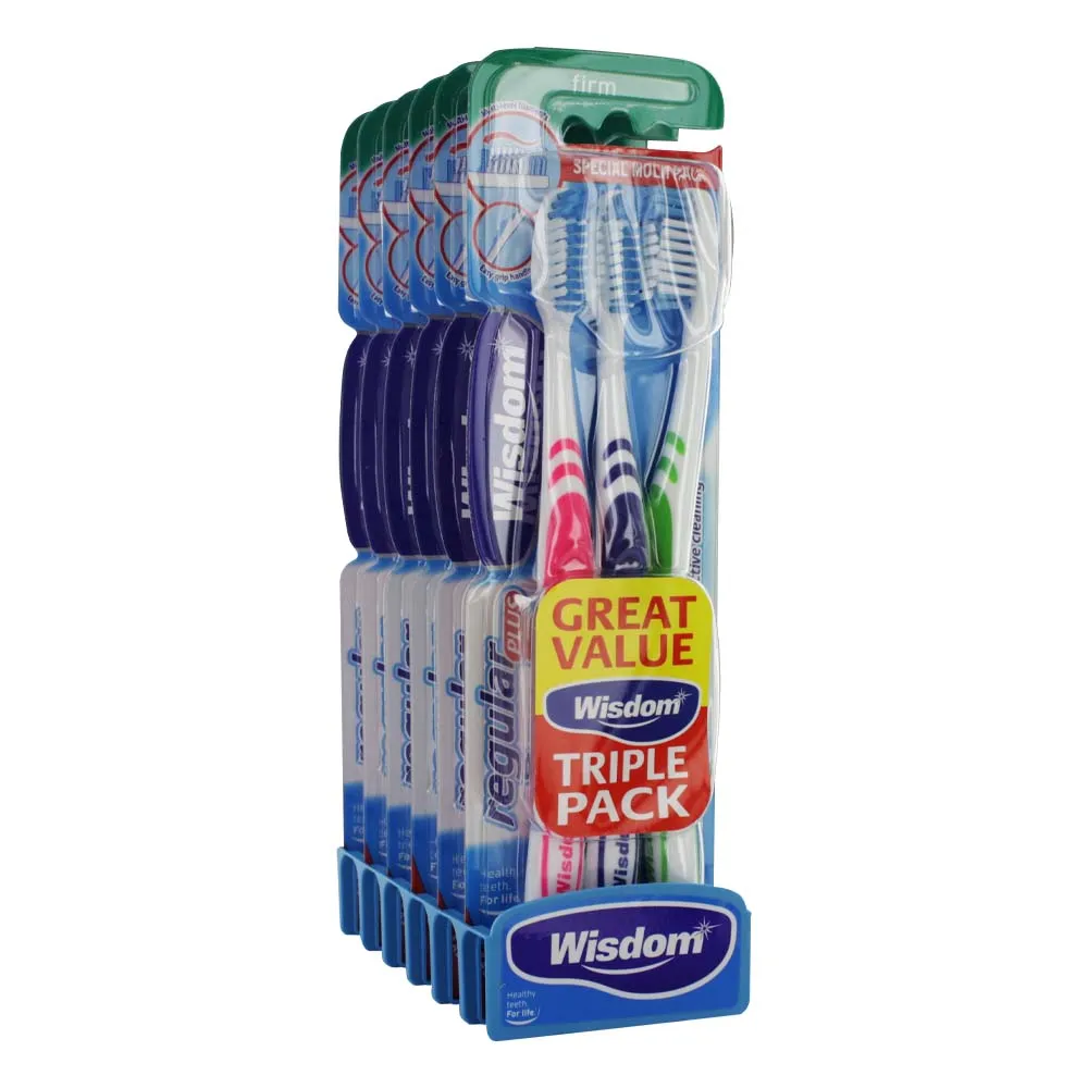 WISDOM REGULAR FIRM 3 PACK T/BRUSHES x6