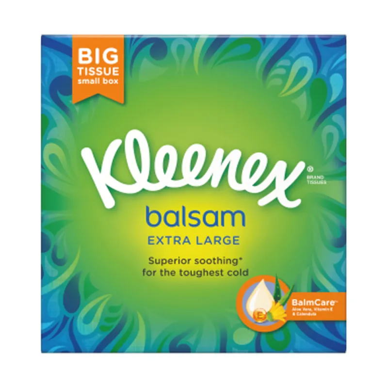 KLEENEX BALSAM 44 EXTRA LARGE TISSUES x12