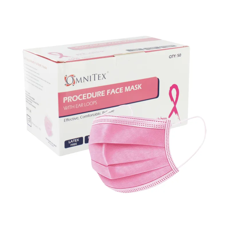 DISPOSABLE 3 ply PINK MASKS X 50