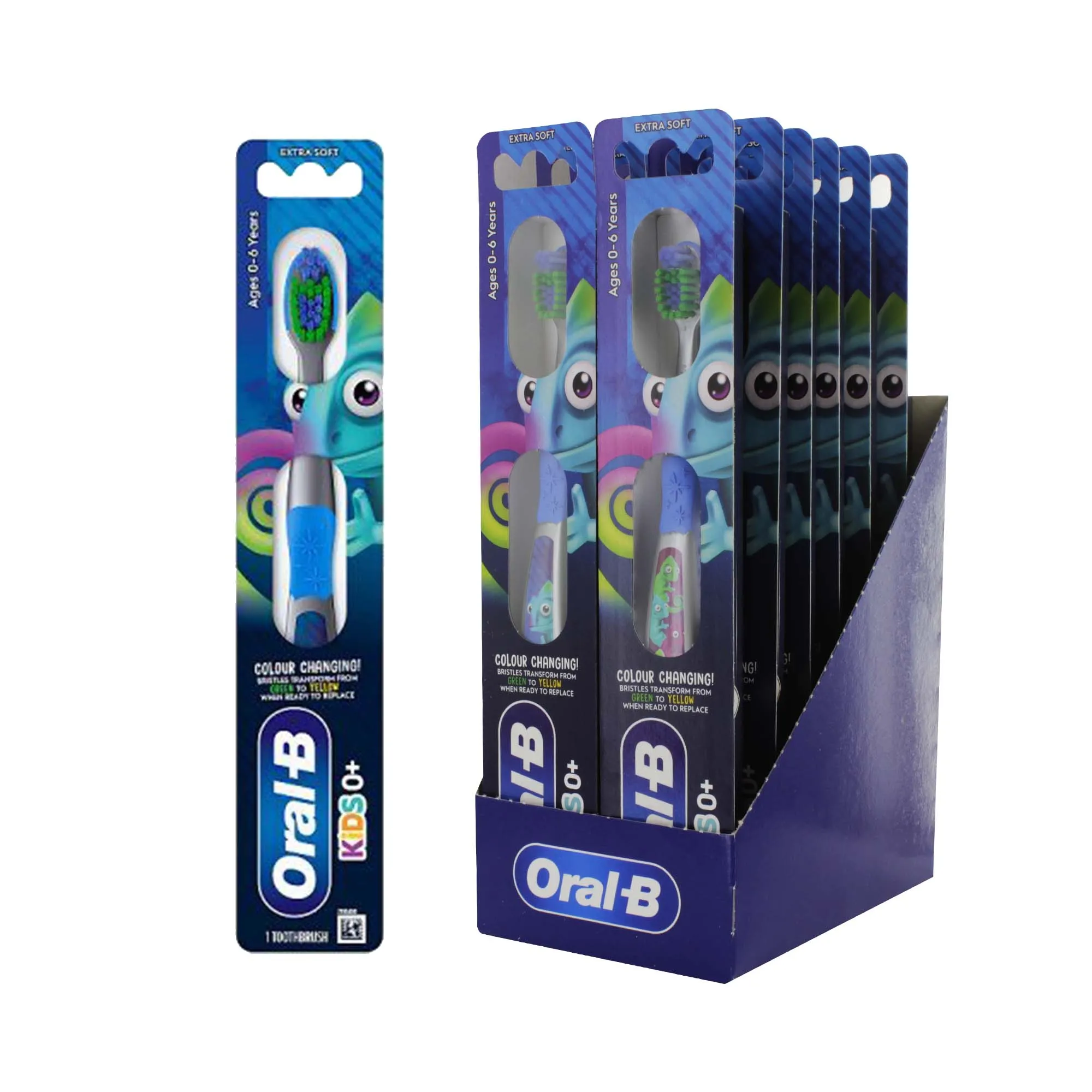Oral-B T/Brush Kids Extra Soft COLOUR CHANGING 0-6yr x12