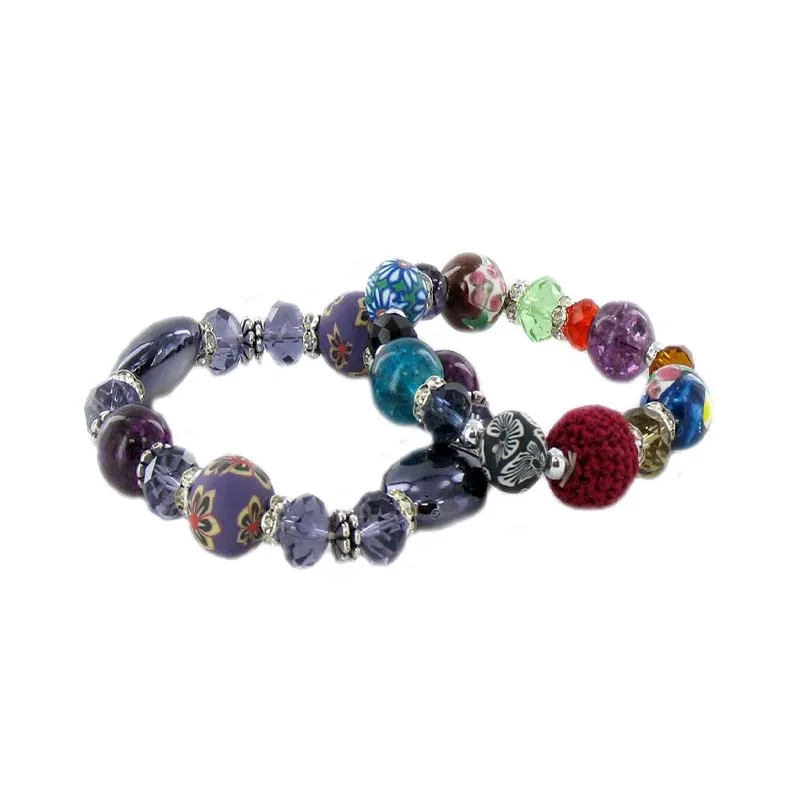 31127 colour heart silver bracelet