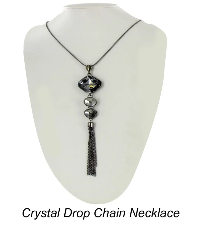 N6143 CRYSTAL DROP CHAIN N/T