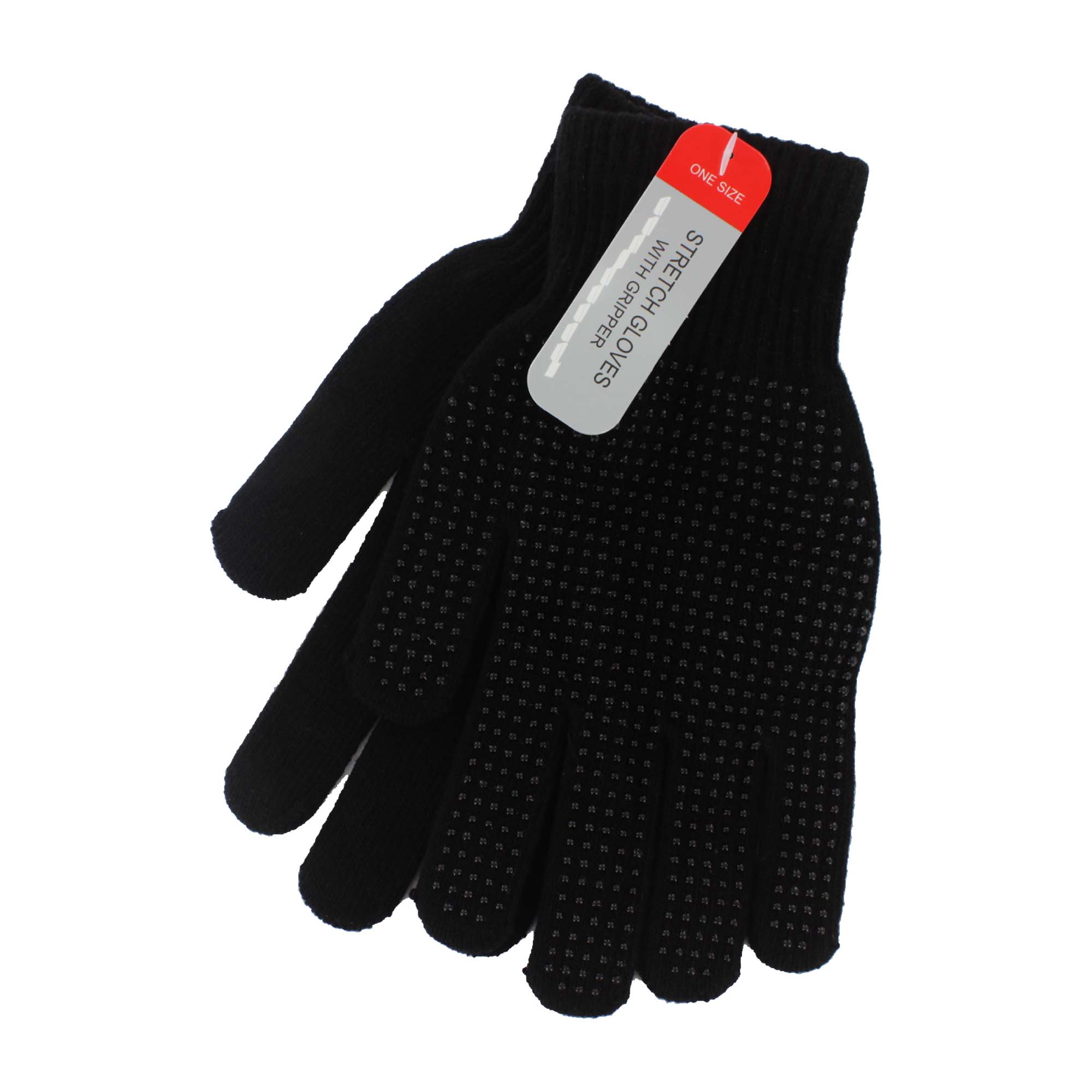 ADULT STRETCH GLOVES WITH GRIPPER DOTS