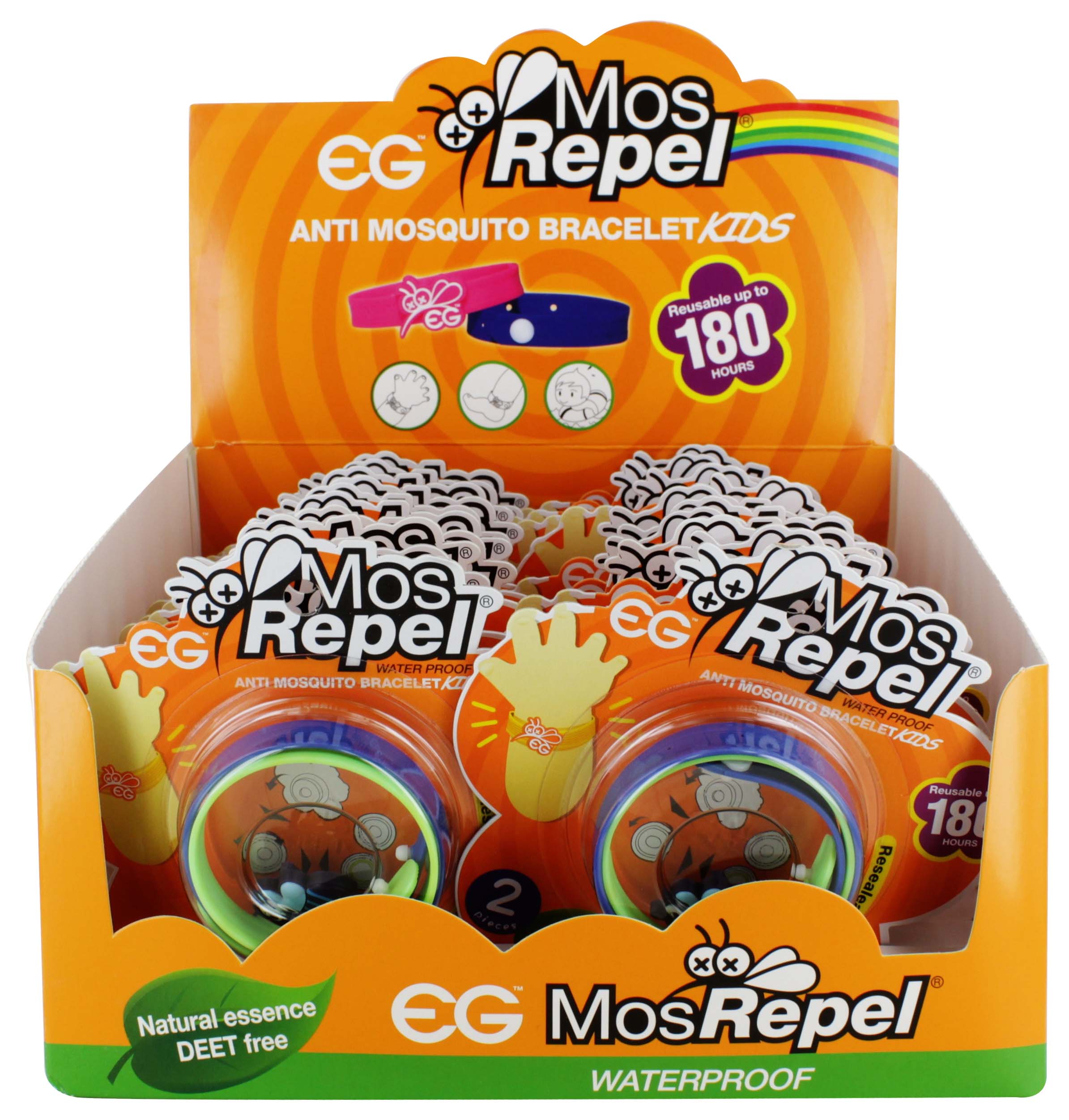 MOS REPEL KIDS INSECT REPELLING BRACELET 2s x20