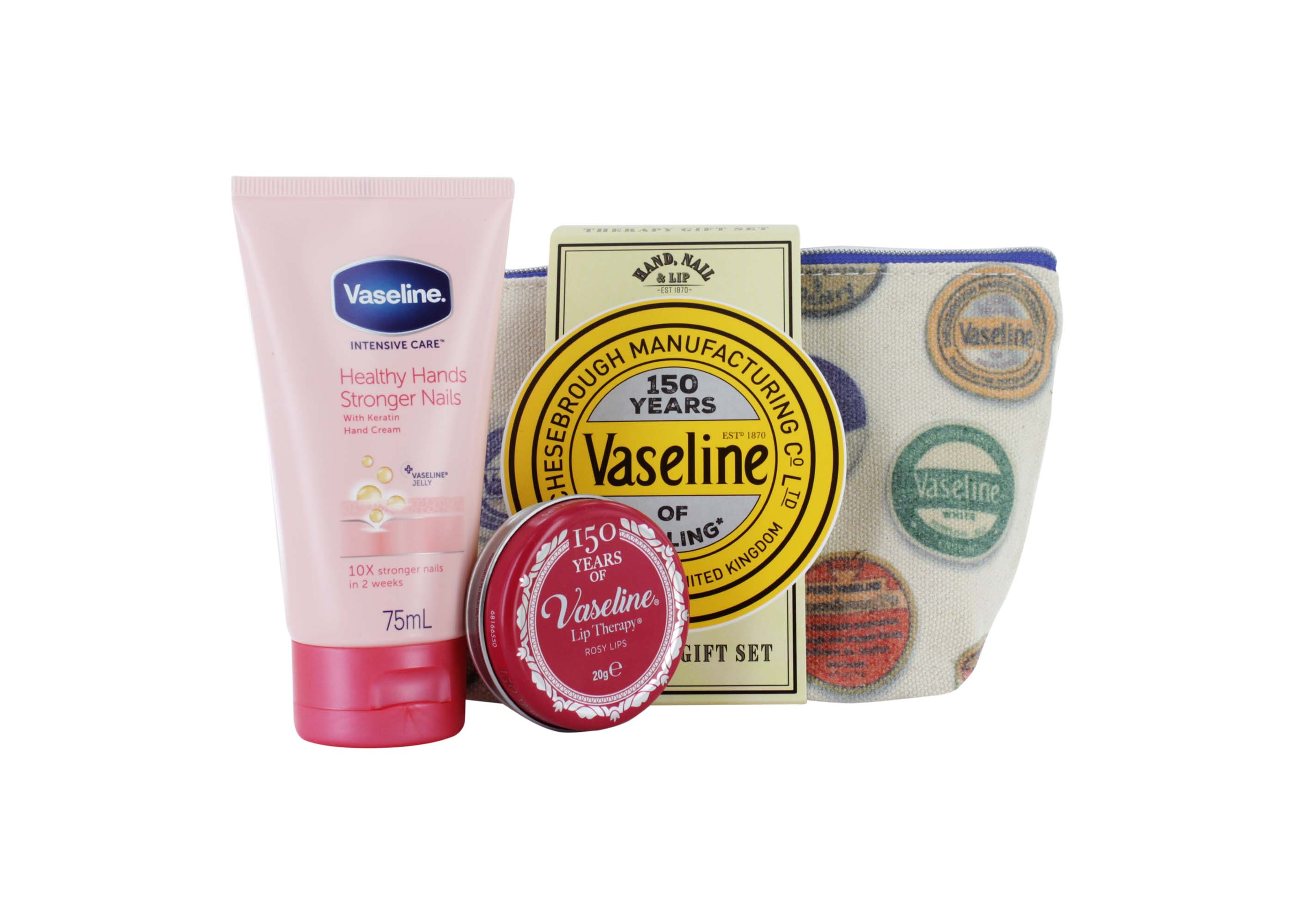 VASELINE 150yr BEAUTY BAG 3pce