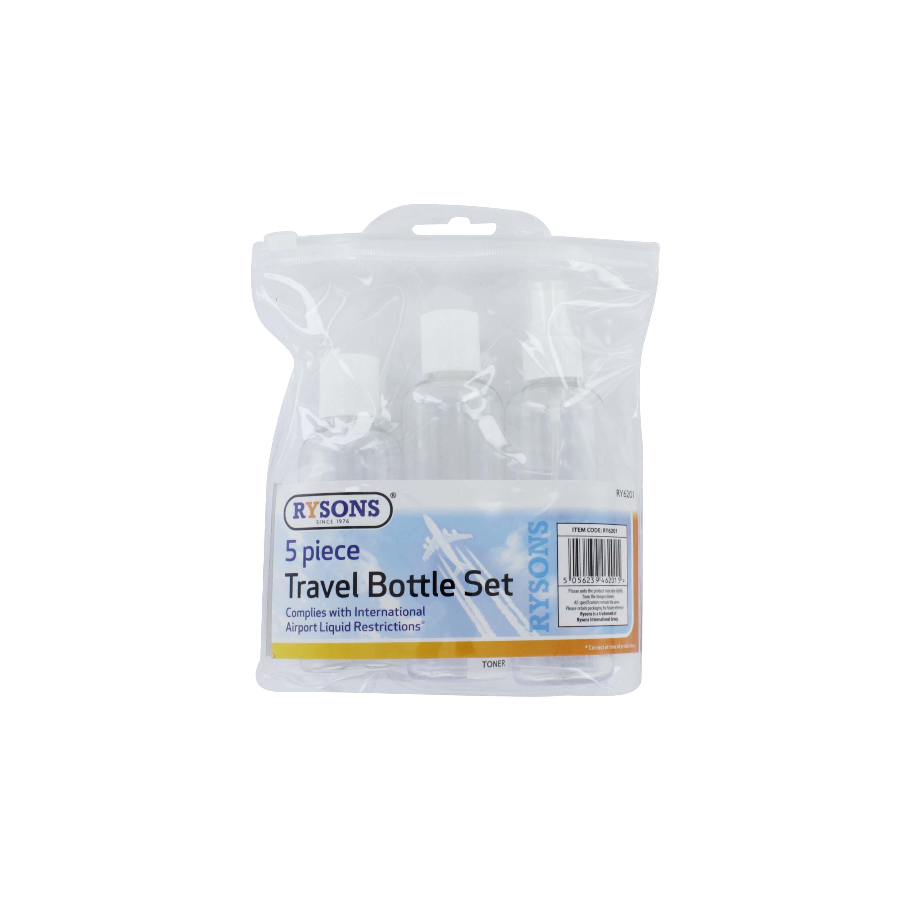 5pce TRAVEL BOTTLES SET IN PVC BAG