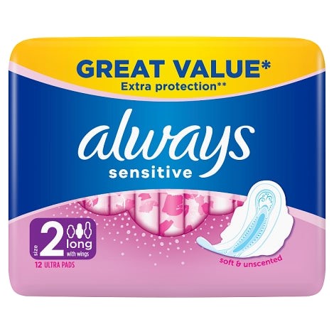 Always Sensitive Long Ultra 12s with wings
