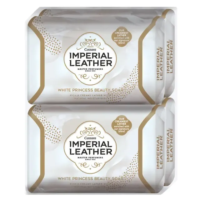 IMPERIAL LEATHER 4x95g SOAPS WHITE PRINCESS