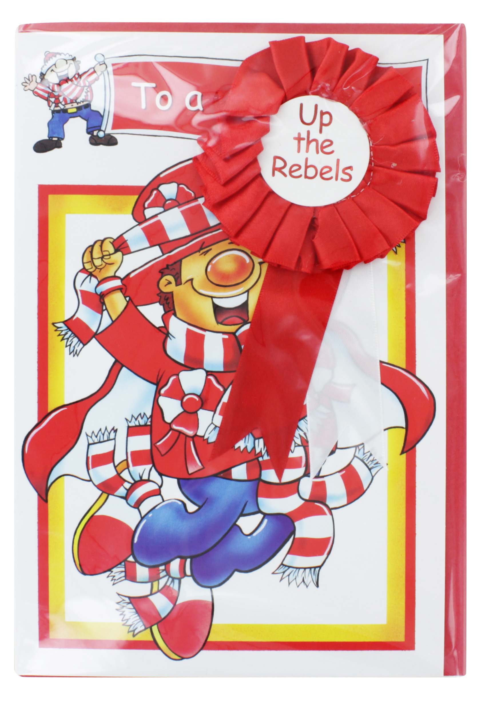 GREETING CARD WITH ROSETTE CORK