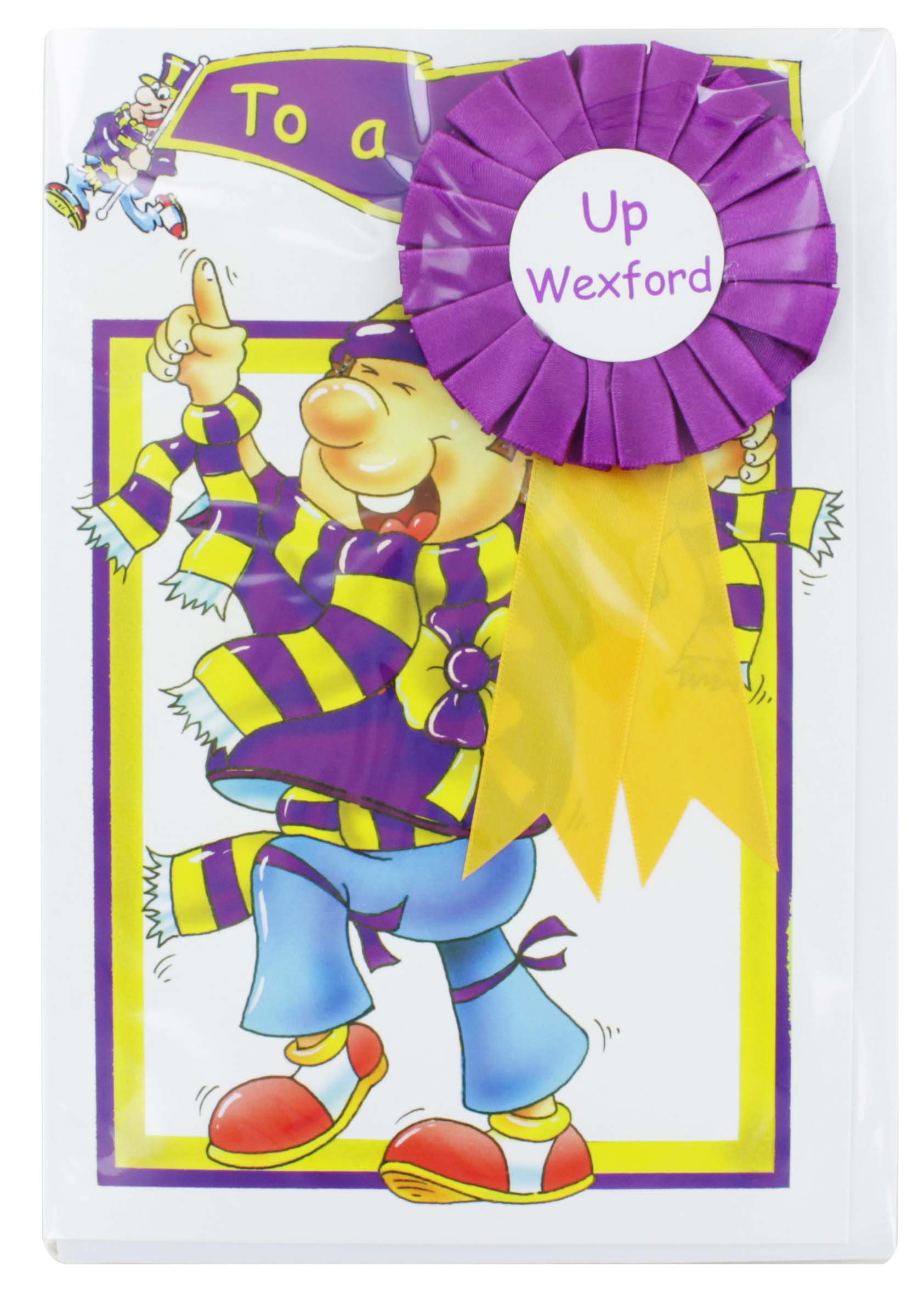 GREETING CARD WITH ROSETTE WEXFORD