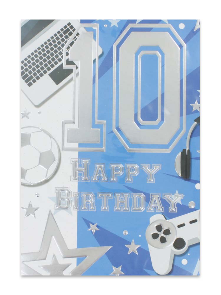 BOY AGE 10 BIRTHDAY CARD