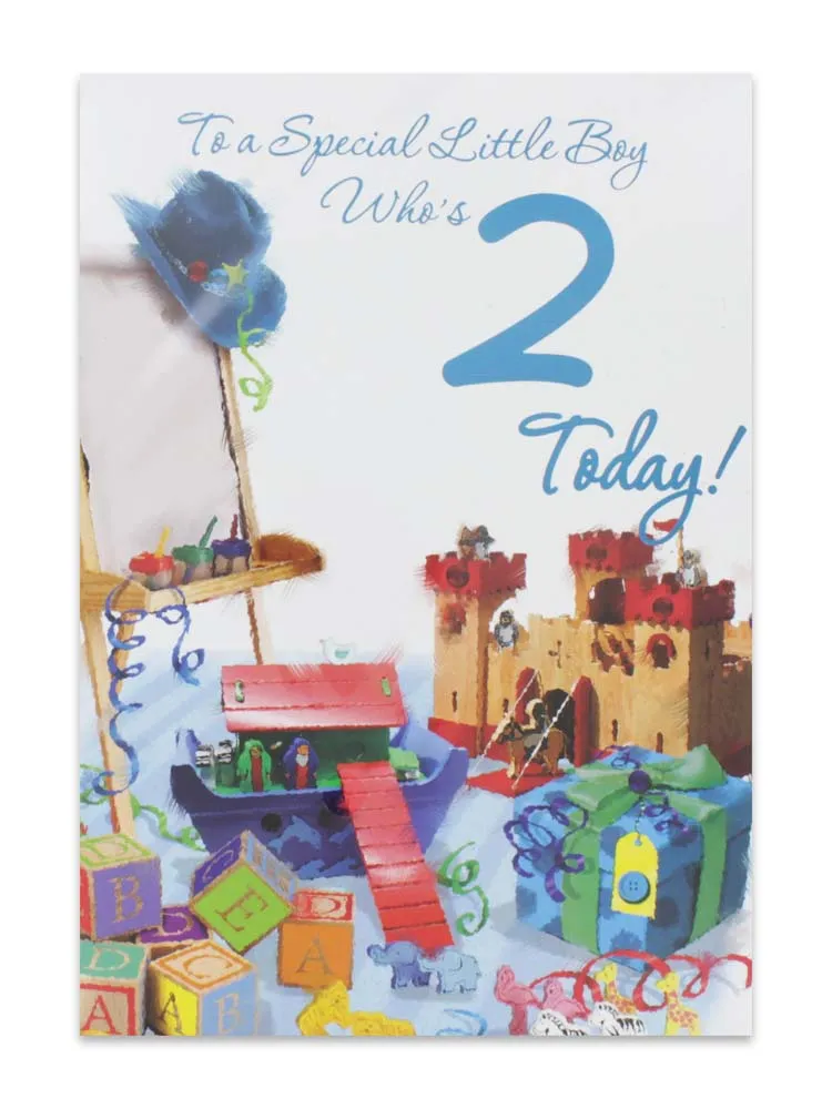 BOY AGE 2 BIRTHDAY CARD