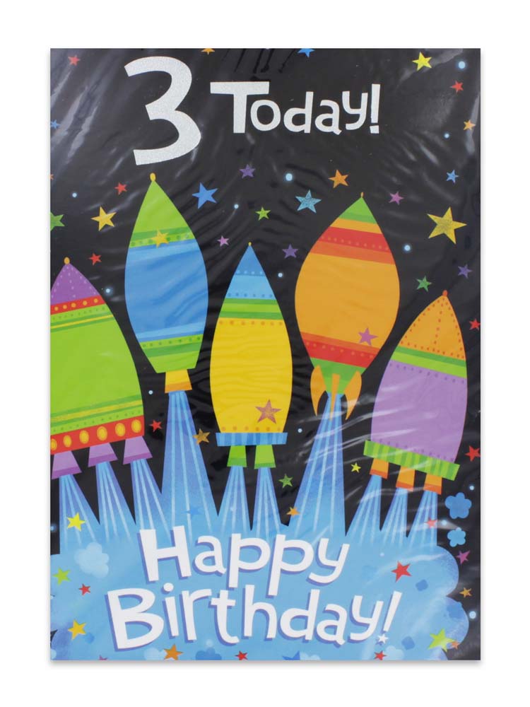 BOY AGE 3 BIRTHDAY CARD