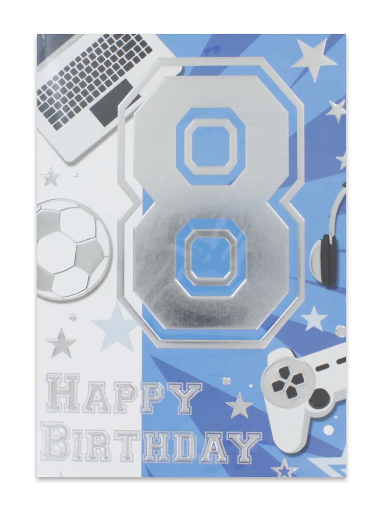 BOY AGE 8 BIRTHDAY CARD