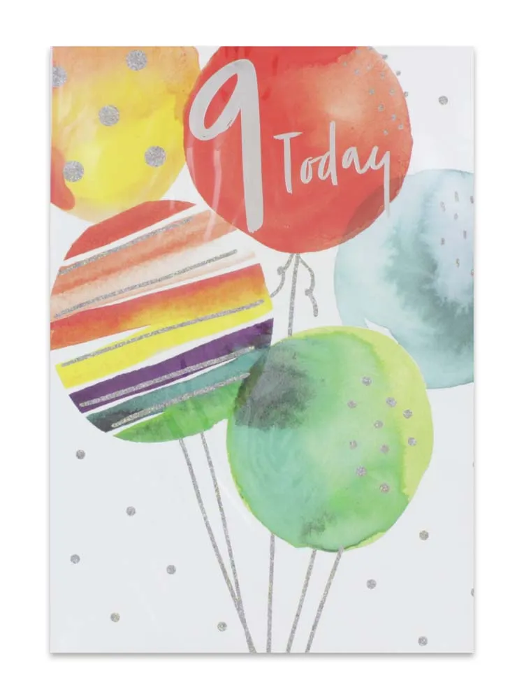 BOY AGE 9 BIRTHDAY CARD