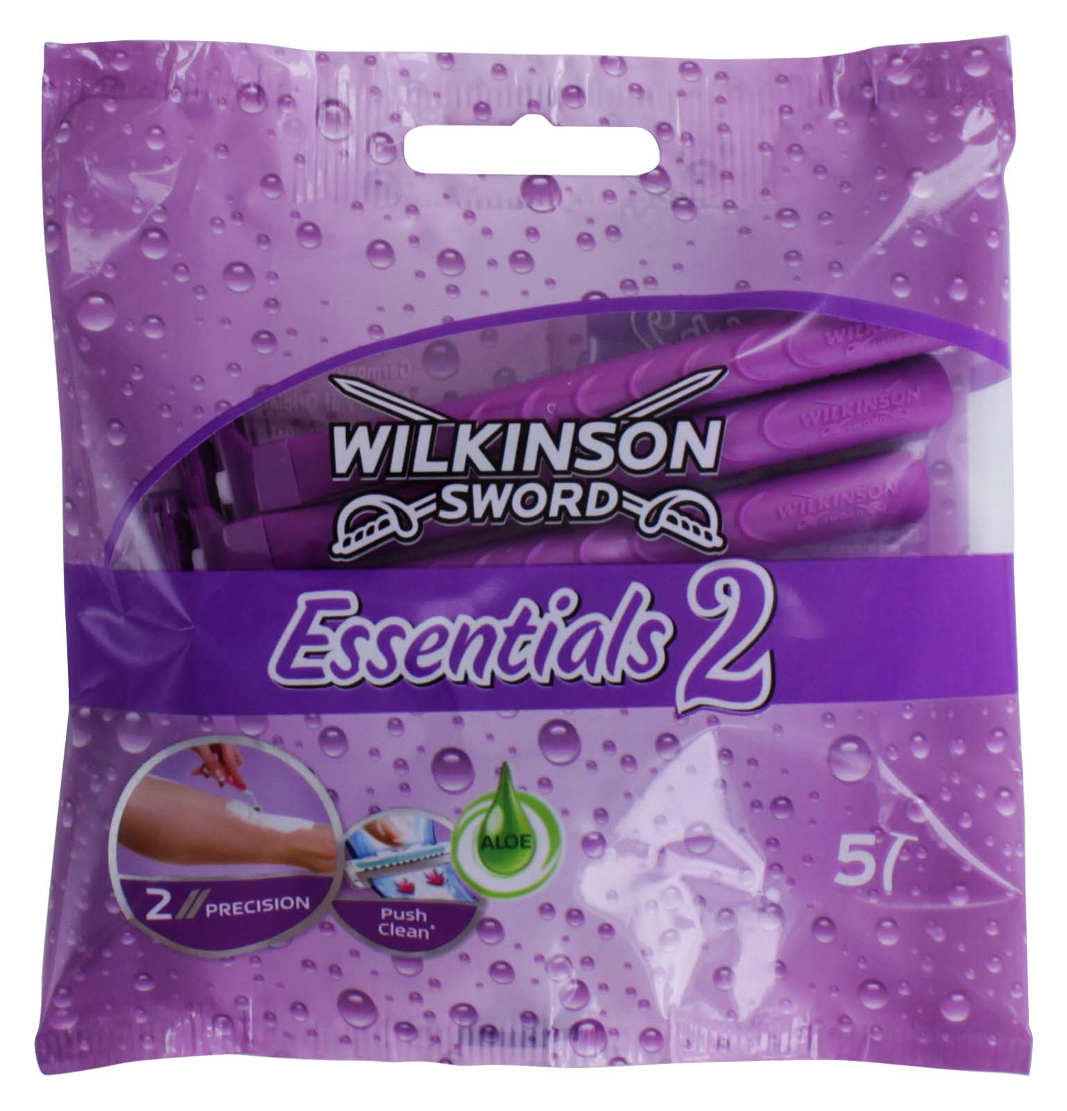 WILKINSON SWORD ESSENTIALS 2 RAZORS5s PURPLE