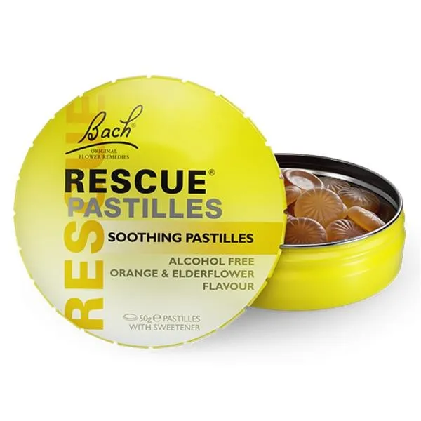 BACH RESCUE REMEDY PASTILLES ORANGE & ELDERFLOWER 50g