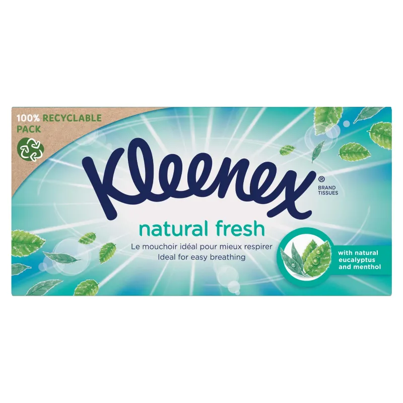 KLEENEX NATURAL FRESH MENTHOL BOXED TISSUES
