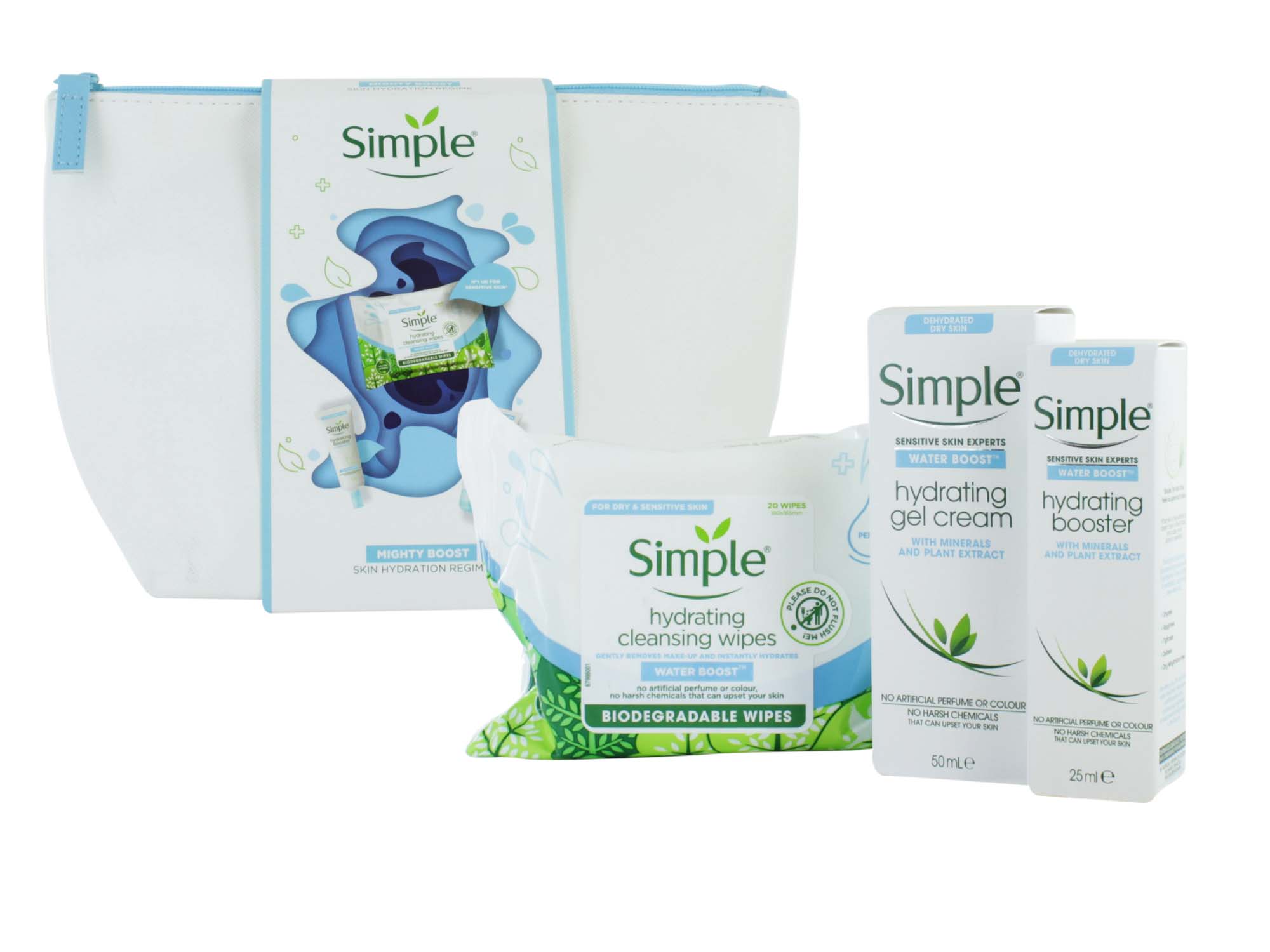 SIMPLE MIGHTY BOOST HYDRATION 4pce BAG SET***special
