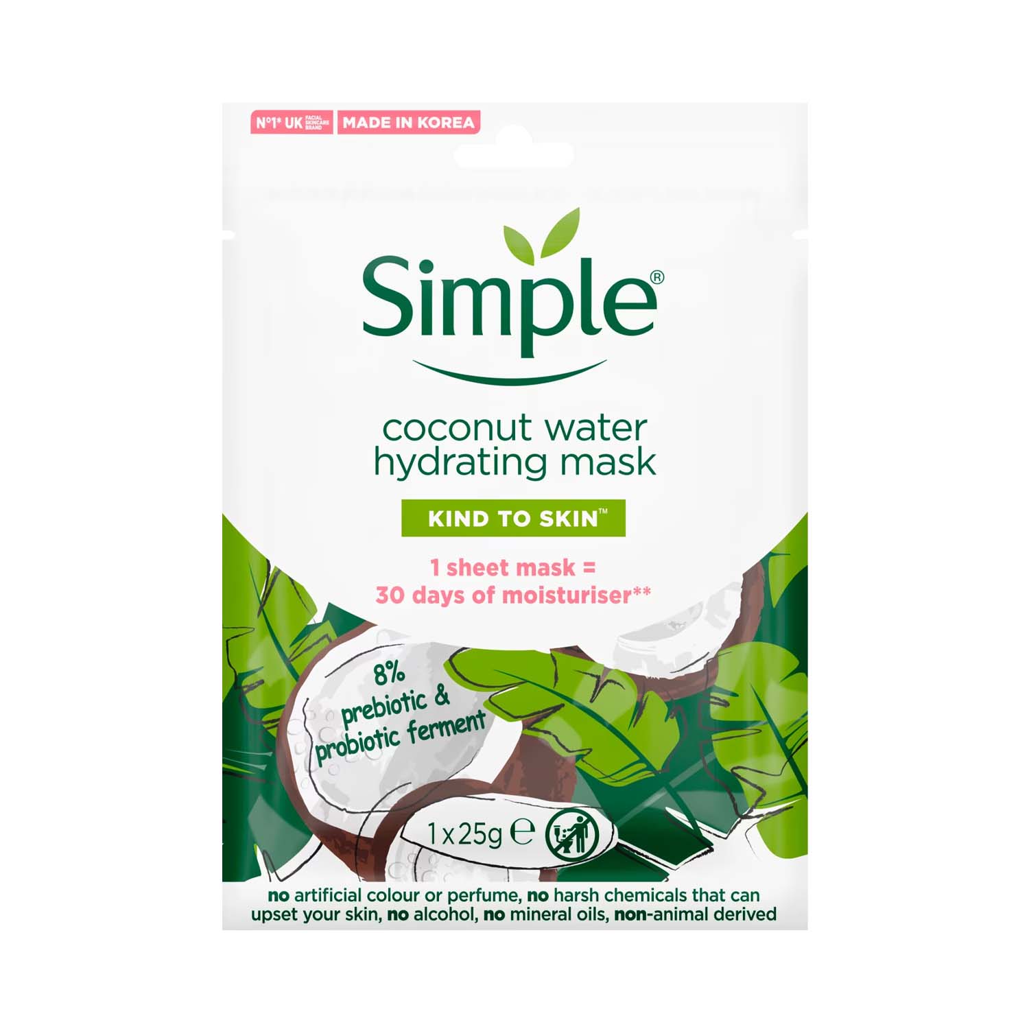 SIMPLE SHEET MASK COCONUT WATER x10