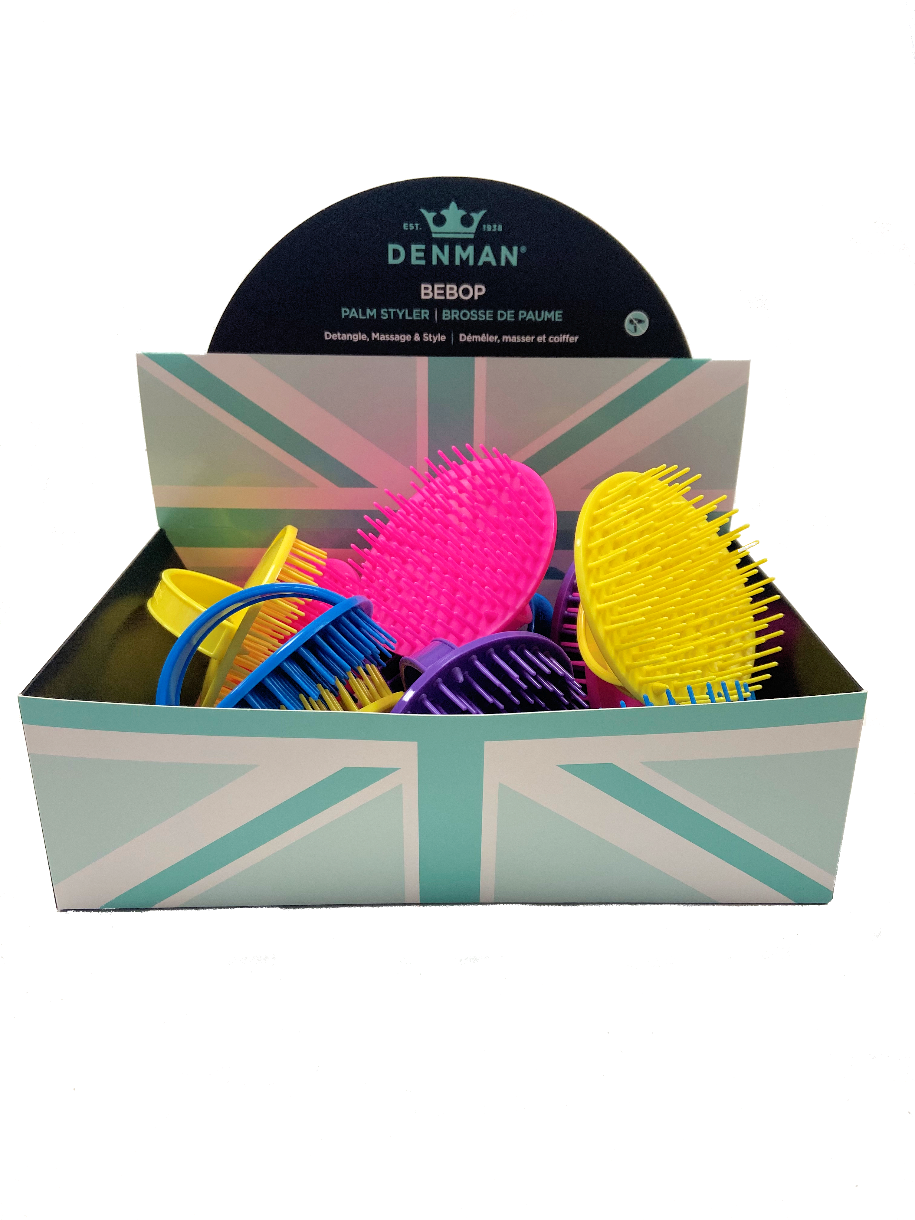 DENMAN D6 SHOWER BRUSH COLOUR TRAY x 12