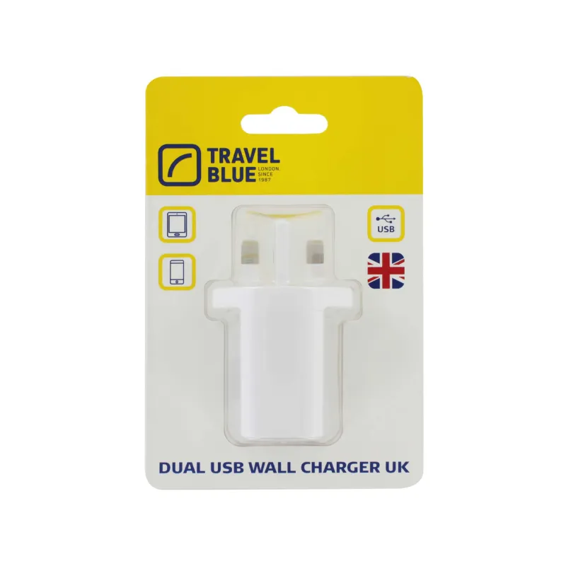TRAVEL BLUE DUAL USB WALL CHARGER 964