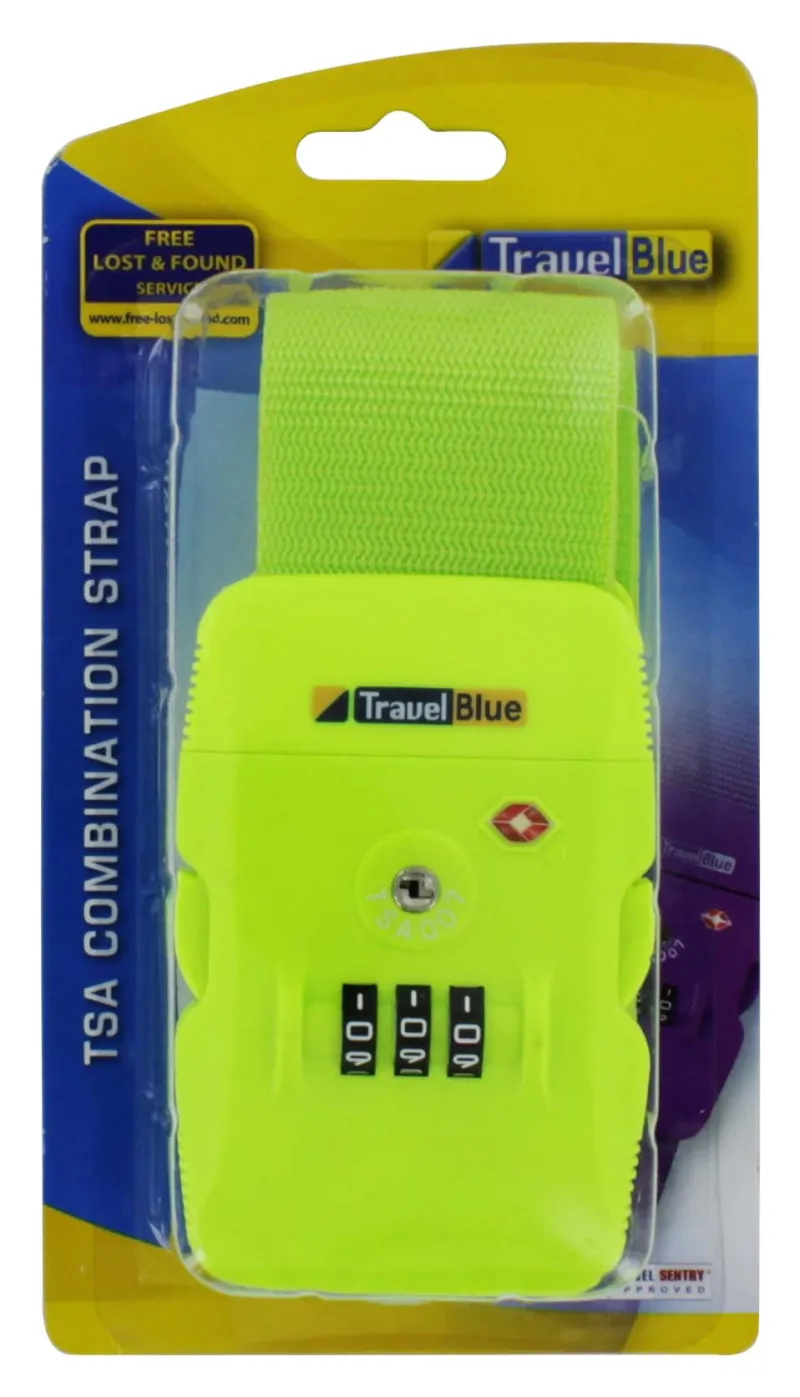 TRAVEL BLUE TSA COMBINATION STRAP (043)