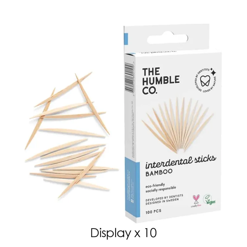 HUMBLE INTERDENTAL STICKS BAMBOO 100 PIECES