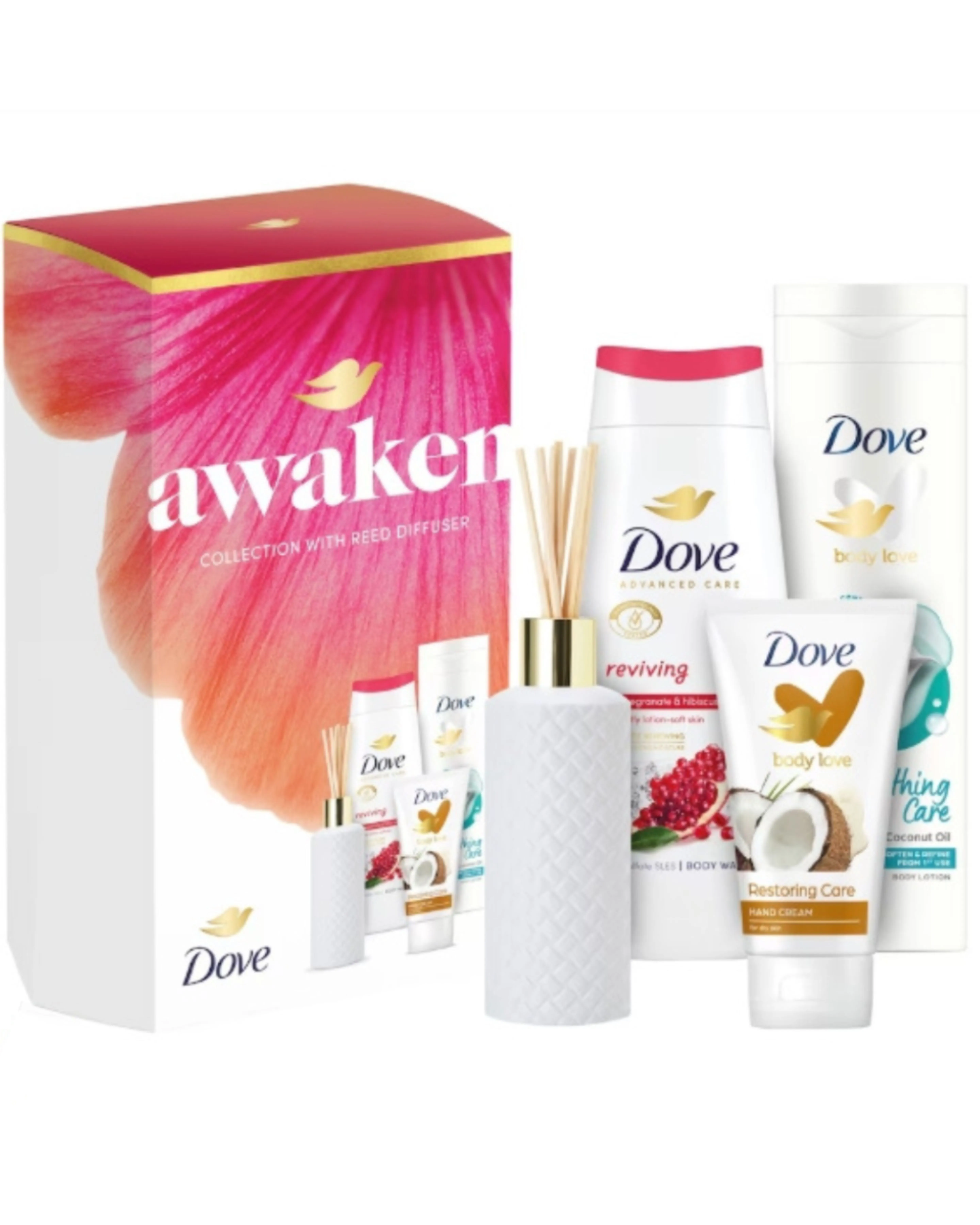 DOVE AWAKEN COLLECTION + REED DIFFUSER GIFT SET x 4