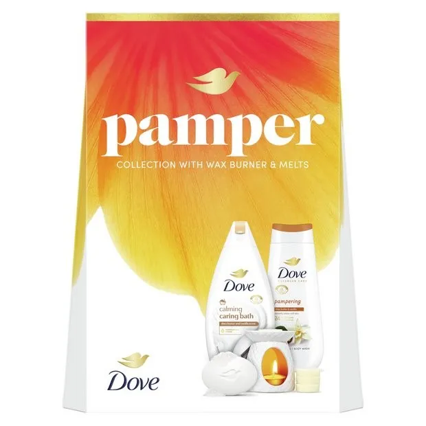 DOVE PAMPER COLLECTION + WAX BURNER GIFT SET x 3