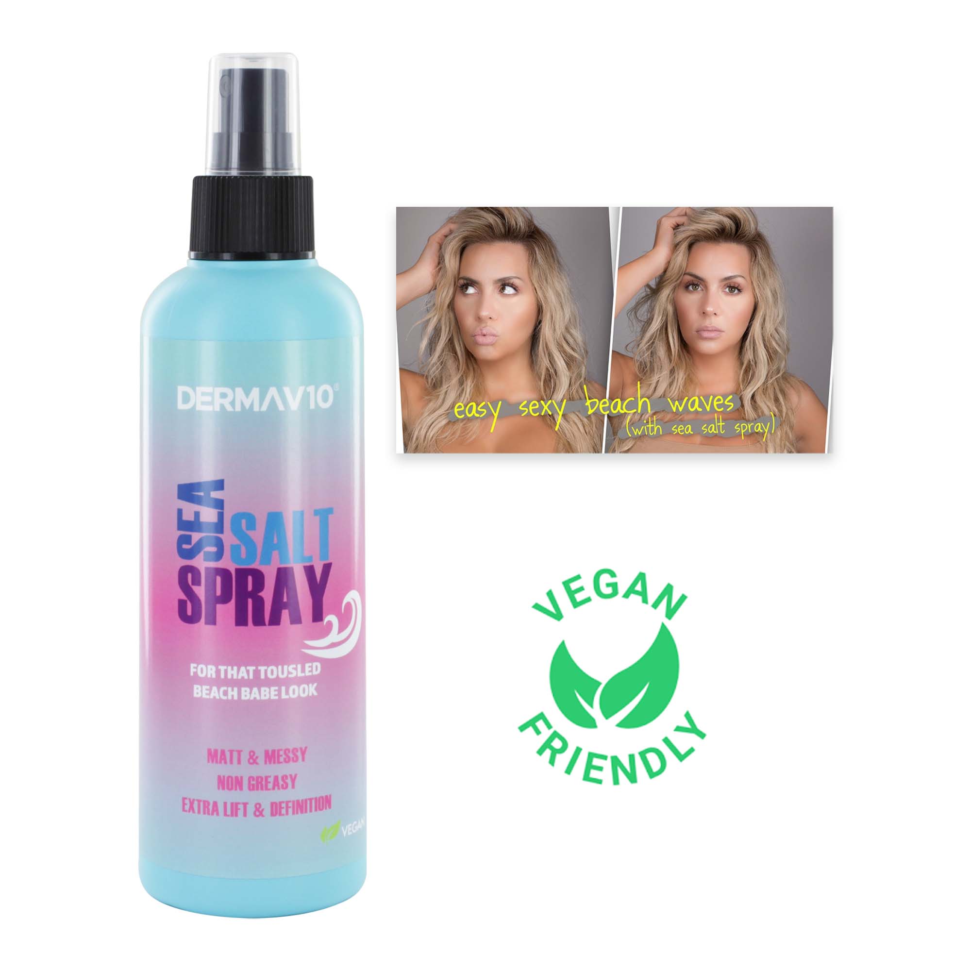 DERMA V10 SEA SALT H/SPRAY 200ml
