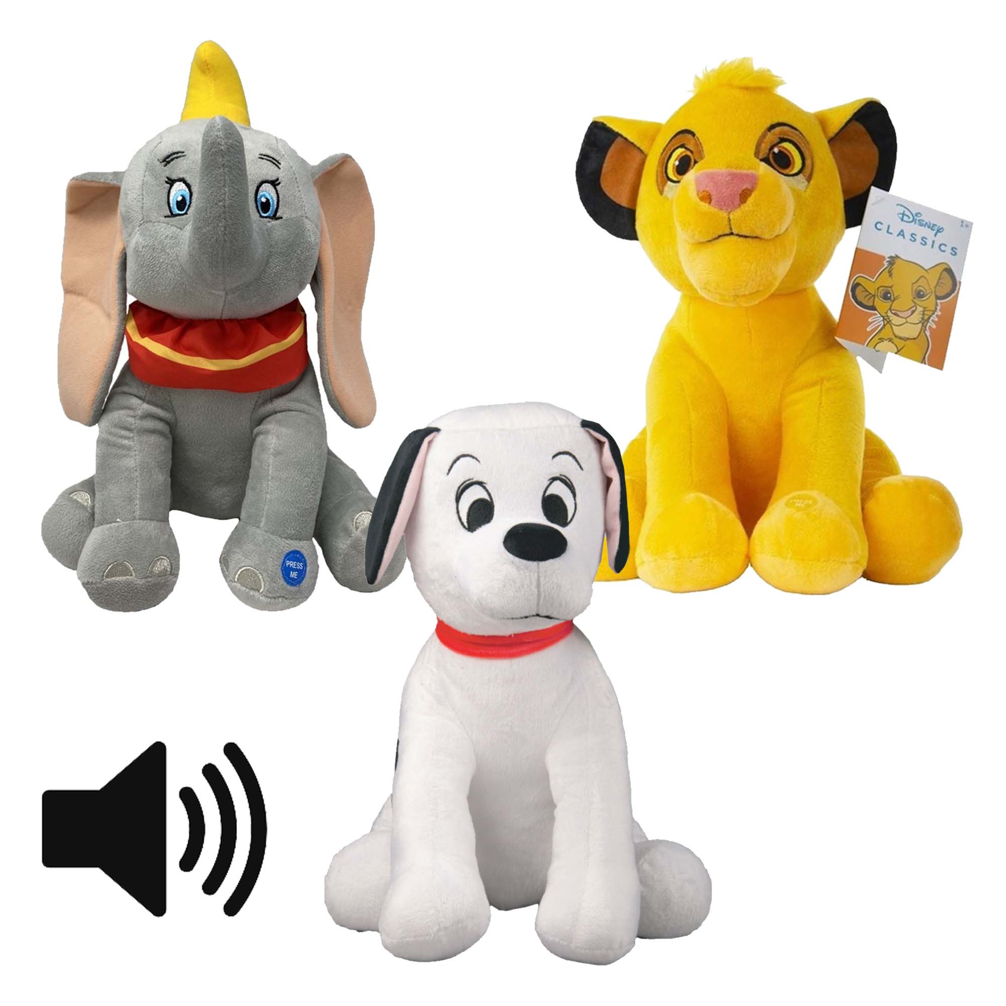 DISNEY CLASSICS CUDDLY WITH SOUND***blk friday 24