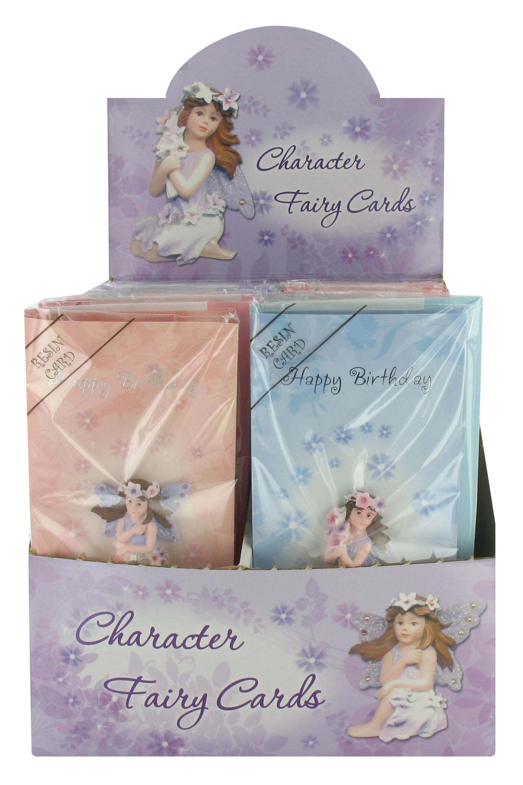 D97404/C FAIRY RESIN BIRTHDAY CARDS x24