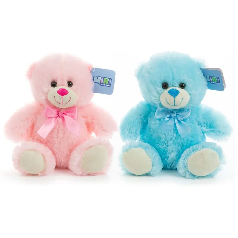 R05-1244 PINK/BLUE 25cm CUDDLY BEARS